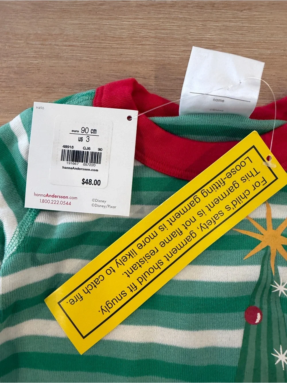 Hanna Andersson Christmas Pajamas Disney Mickey NWT sz 3T/90
